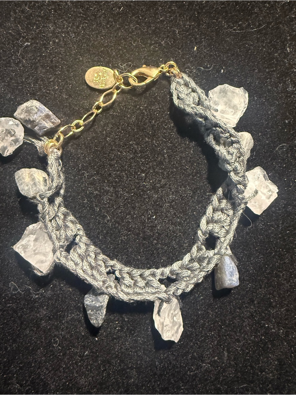 Ariana Ost for Free People Dripping Stones Crochet Anklet New in Bag GORGEOUS